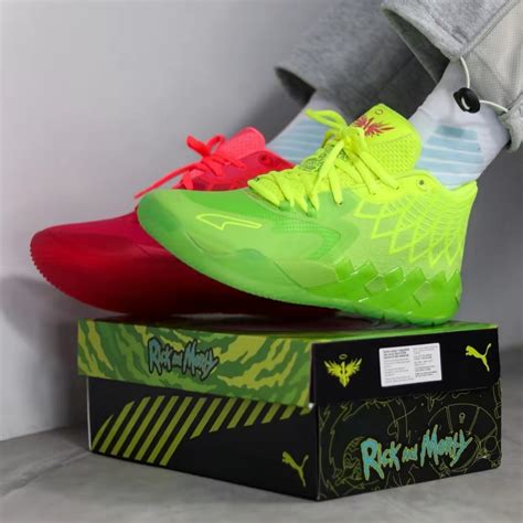 fake lamelo ball rick and morty shoes|rick and morty lamello shoes.